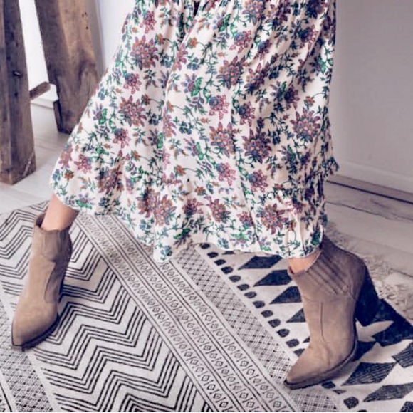 Anthropologie Faryl Robin Suede Ankle Boots NWOB - Picture 2 of 8